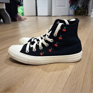 Converse Chunk Taylor All Star High-Tops with Red Cherry Design